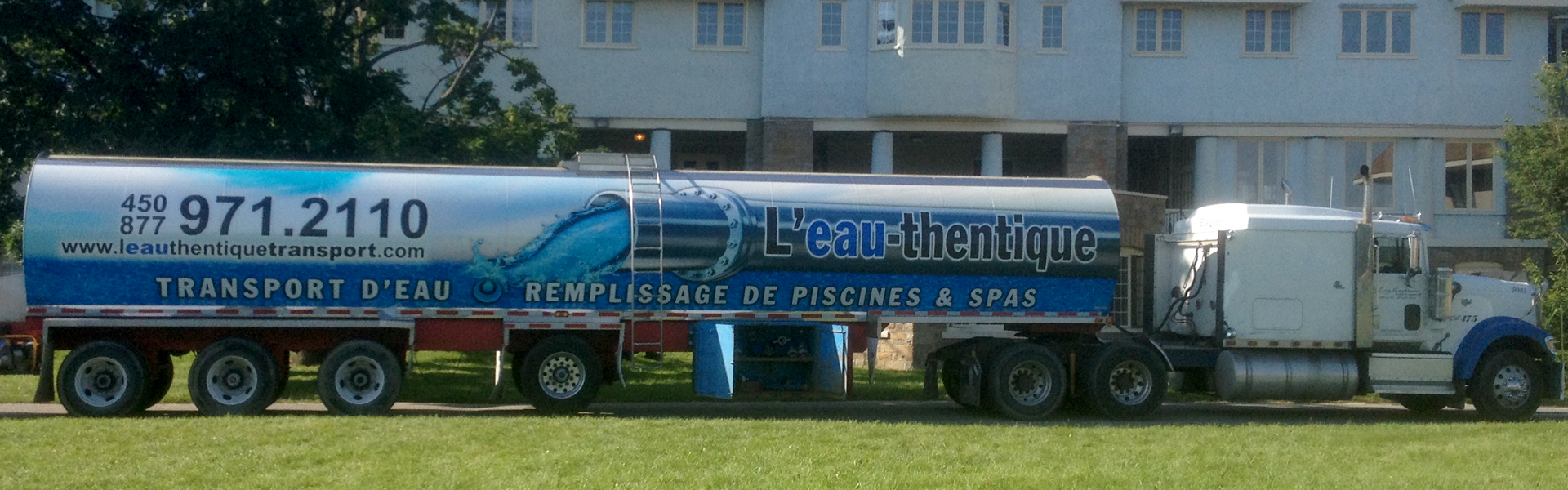 Water transportation, filling pools, jaccuzi | L'Eau-Thentique transport
